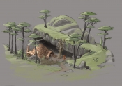 Risen Conceptart - Worlddesign Druid Lodge
