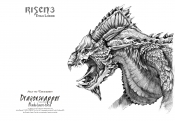 Risen3 Dragonsnapper Black Drawing